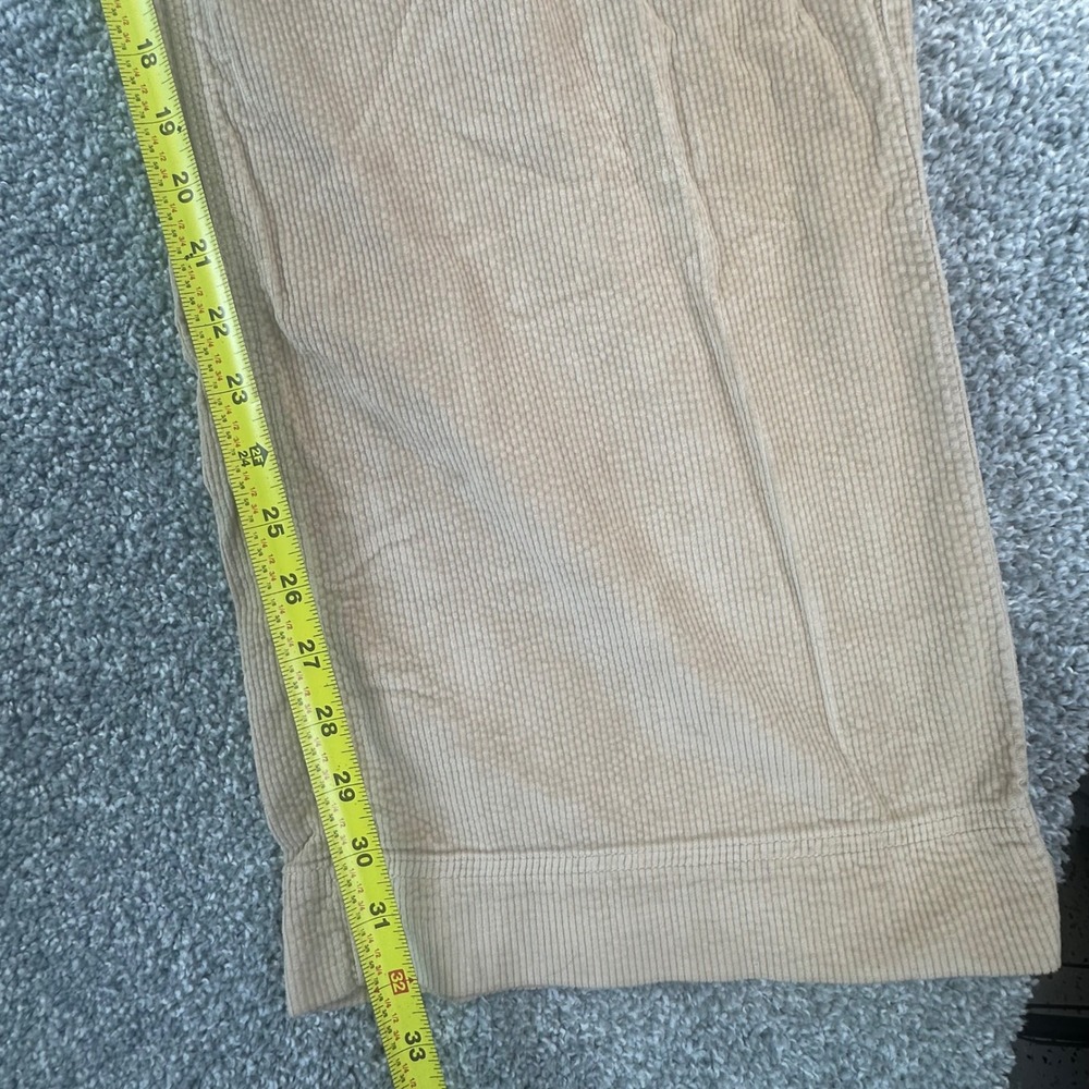 American Eagle Corduroy Cargo Pants Womens 10 Long Super High Rise Baggy Leg - Picture 8 of 9